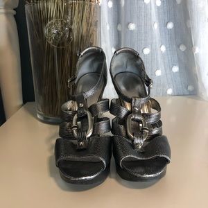 Calvin Klein Dark Wood Wedges